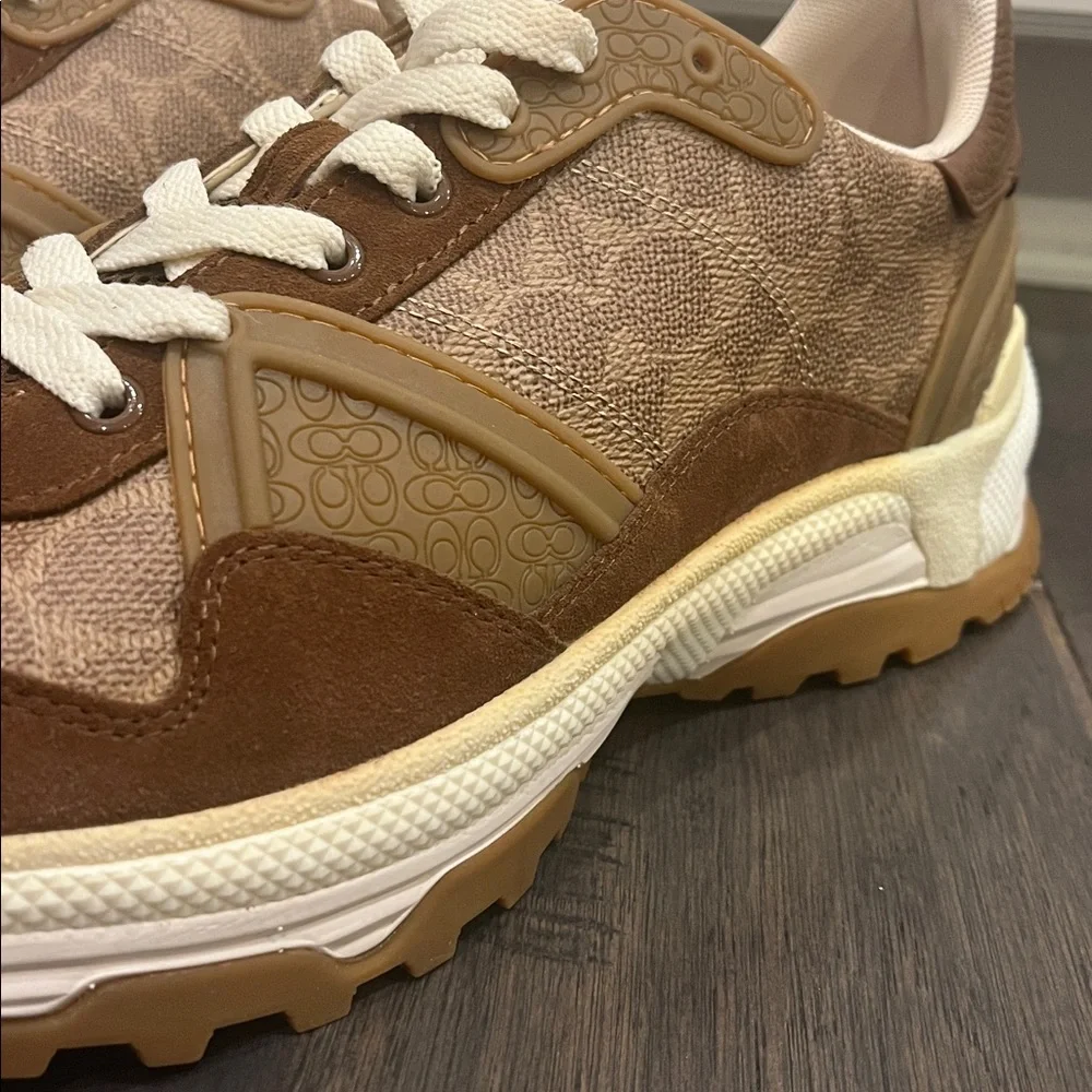 Coach New York khaki Signature C143 G3525 Shoes Sneakers Mens Size 12